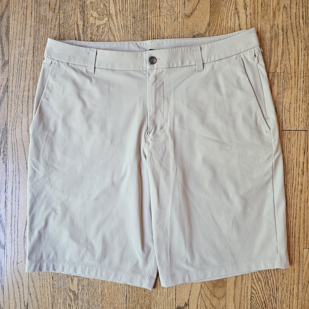 Lululemon athletica Beige Flat Front Shorts